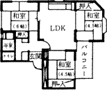 間取り2・3階7号室