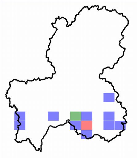 分布情報図を拡大表示します