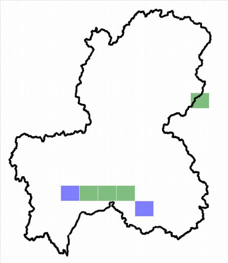 分布情報図を拡大表示します