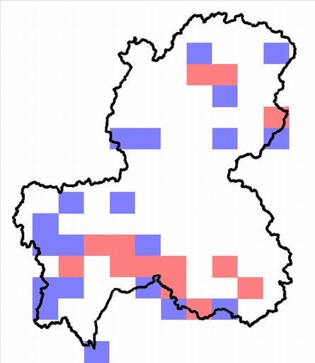 分布情報図を拡大表示します