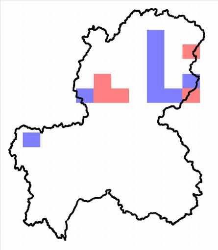 分布情報図を拡大表示します