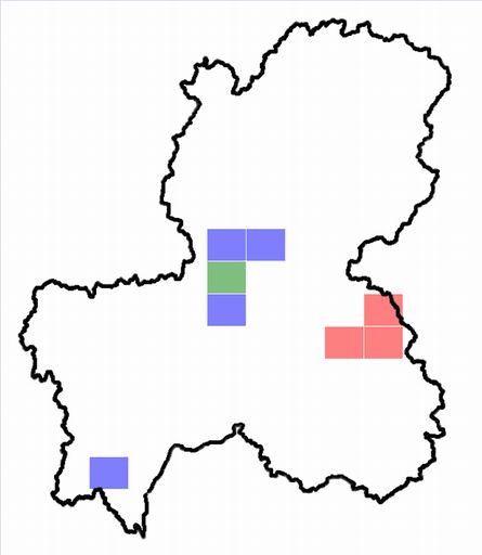 分布情報図を拡大表示します