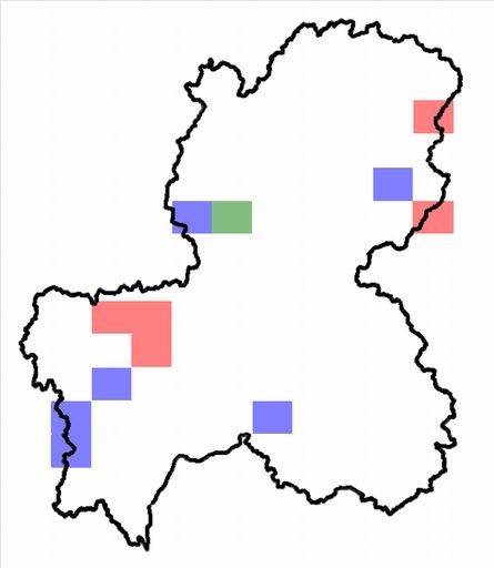 分布情報図を拡大表示します