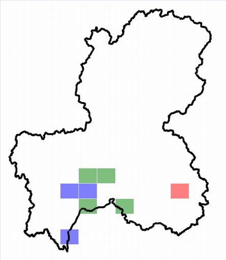 分布情報図を拡大表示します