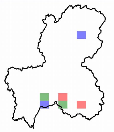 分布情報図を拡大表示します