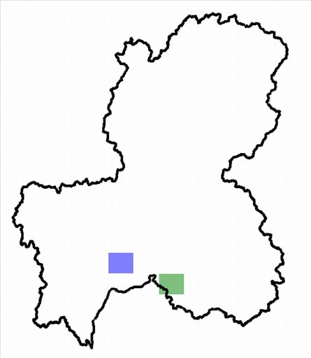 分布情報図を拡大表示します