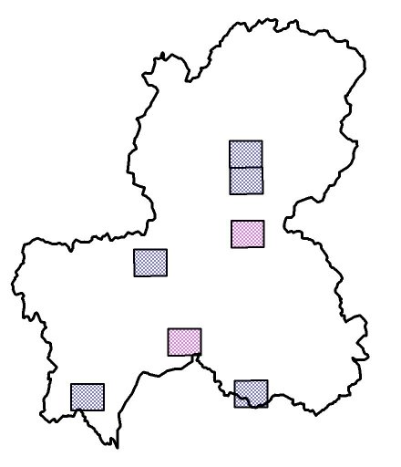 分布情報図を拡大表示します