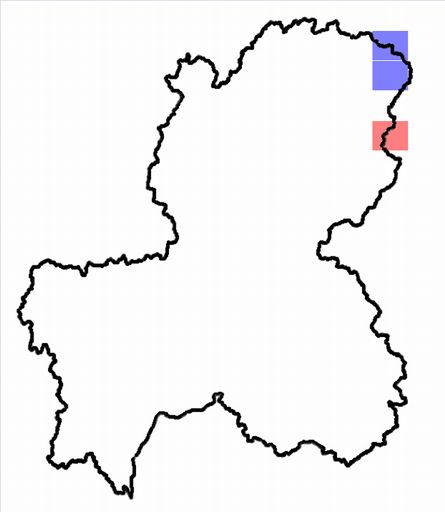 分布情報図を拡大表示します