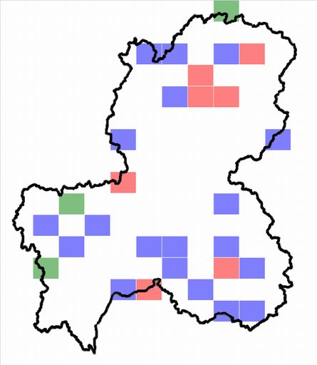 分布情報図を拡大表示します