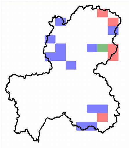 分布情報図を拡大表示します