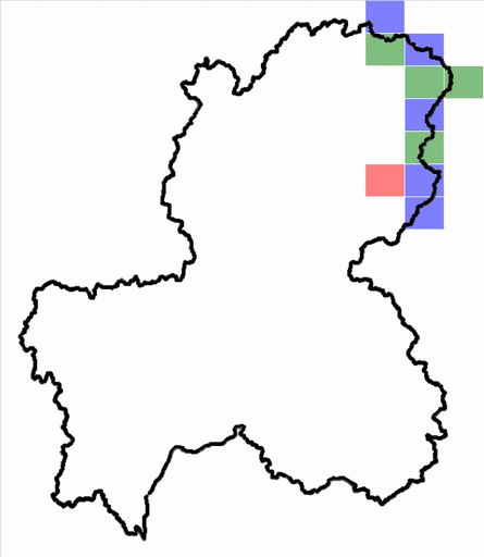 分布情報図を拡大表示します