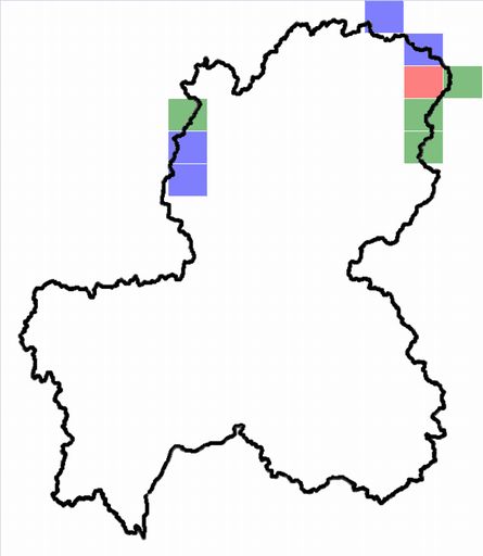 分布情報図を拡大表示します