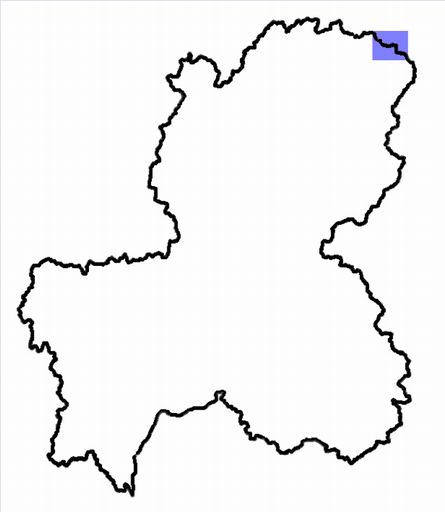 分布情報図を拡大表示します