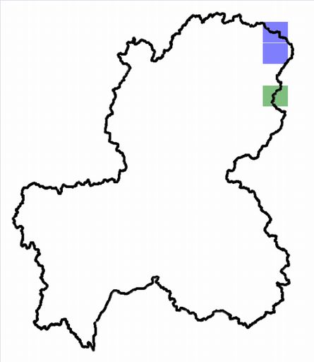 分布情報図を拡大表示します