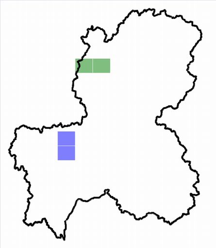 分布情報図を拡大表示します