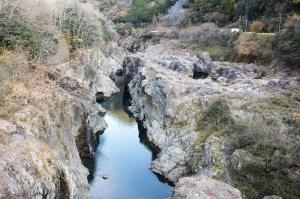 飛水峡の甌穴群