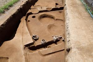 竪穴建物の写真です(北から)