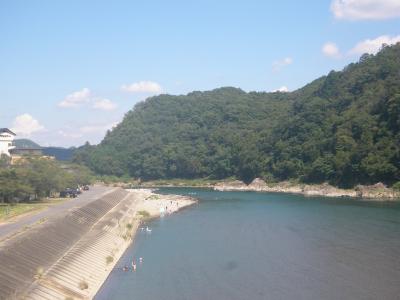 鮎之瀬橋から上流を望む(写真)